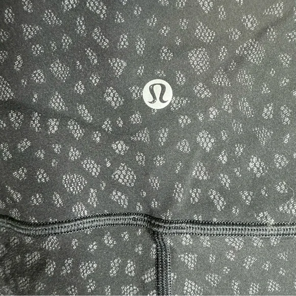 Lululemon Wunder Under Hi-Rise Nulux Leggings Overlace Black Grey Size 8 - Picture 6 of 13